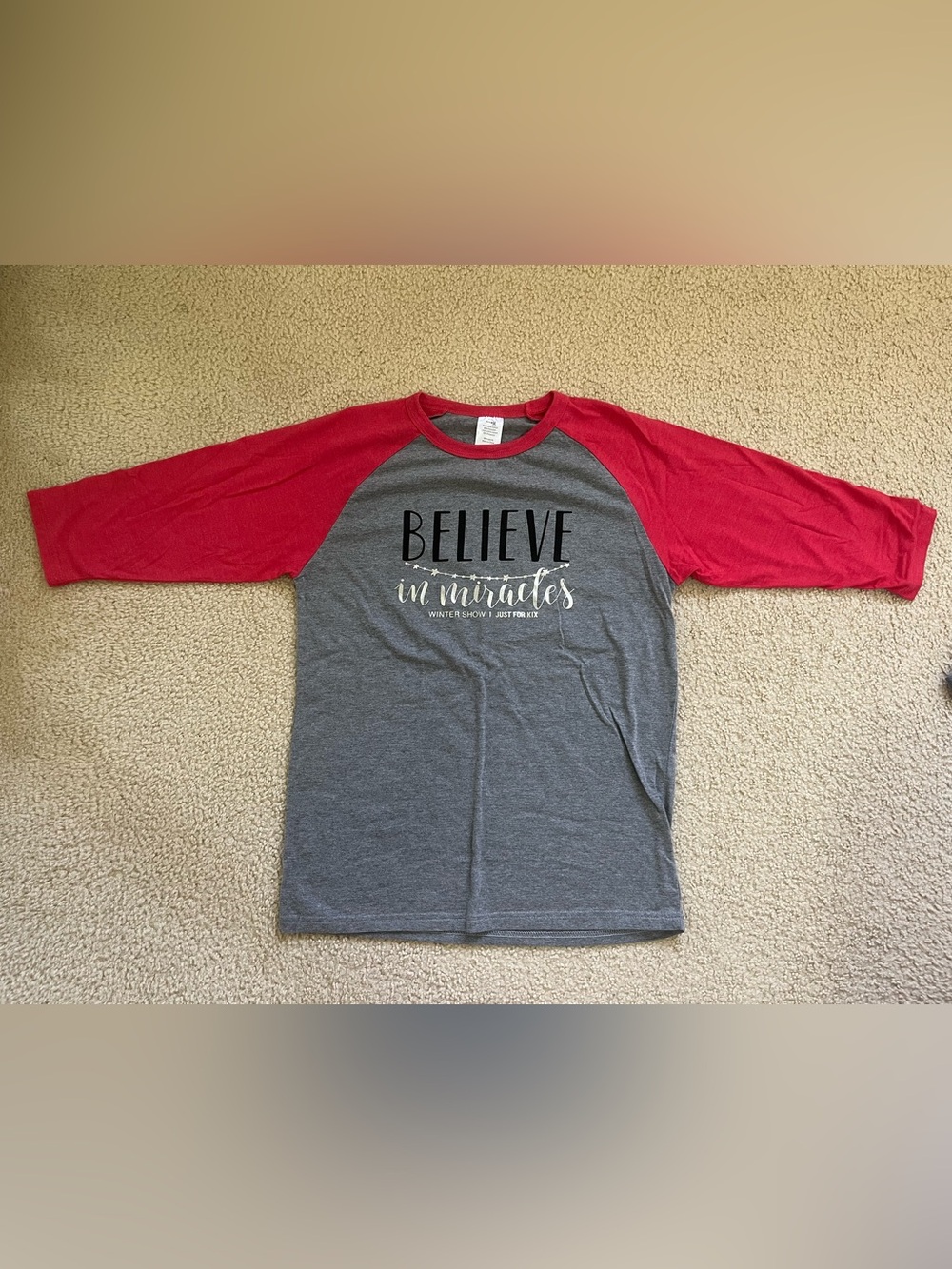 Just for Kix Dance Believe in Miracles Winter Show T-Shirt - Adult Medium